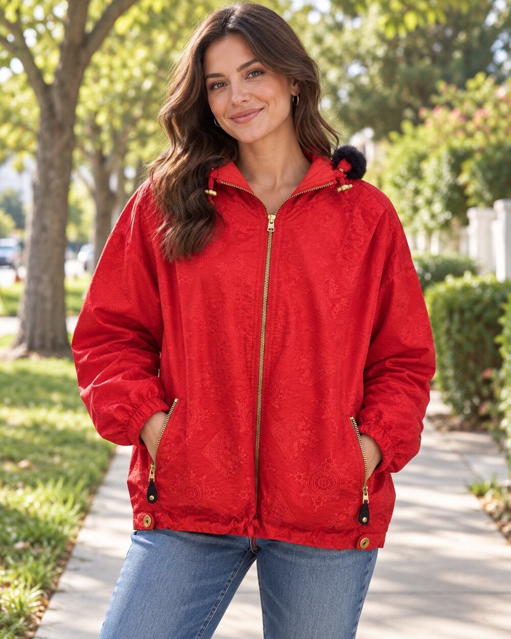 OBERMEYER Vintage reversible Winter Snow Coat, Red, Size 10